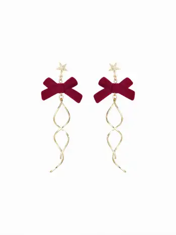 Velvet Square Neck Bowknot Tie Back Ruffle Mini Dress