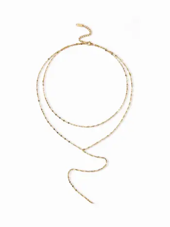 COLLANA A STRATI CLASSICA A CATENA A FORMA DI Y