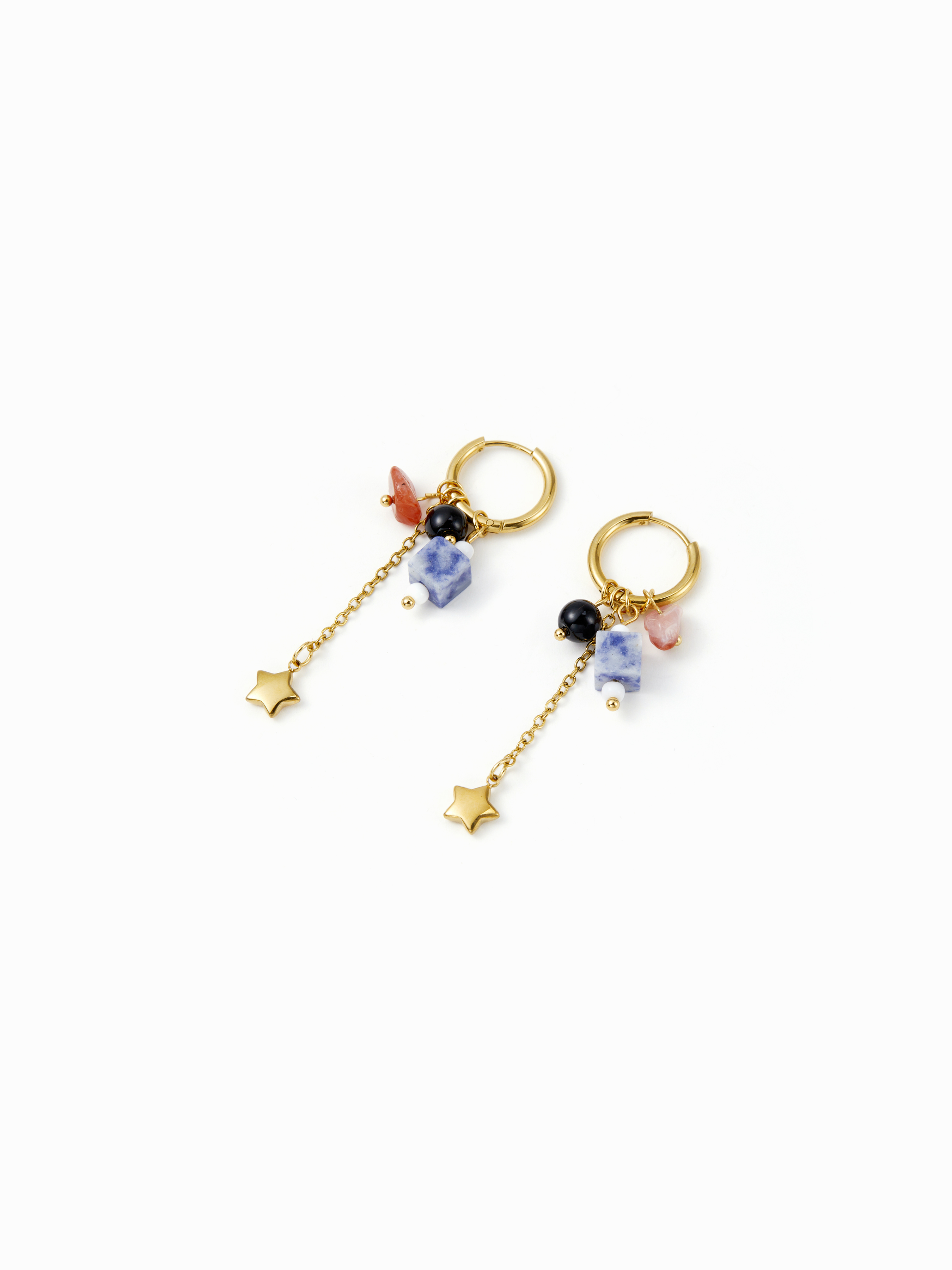 STONE & STAR DROP EARRINGS