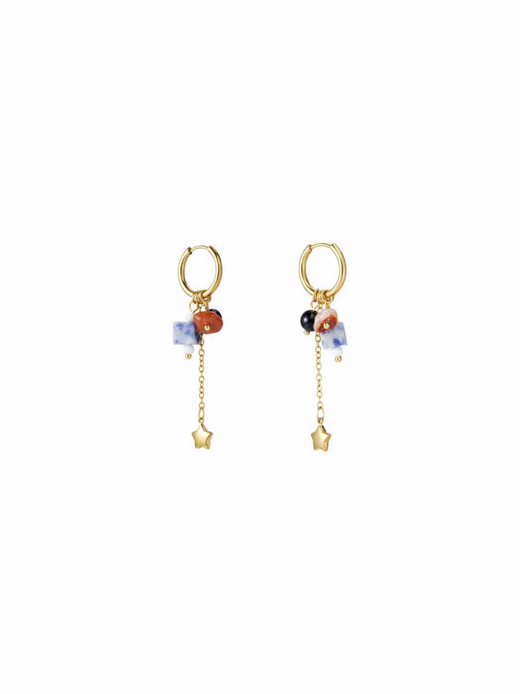 STONE & STAR DROP EARRINGS