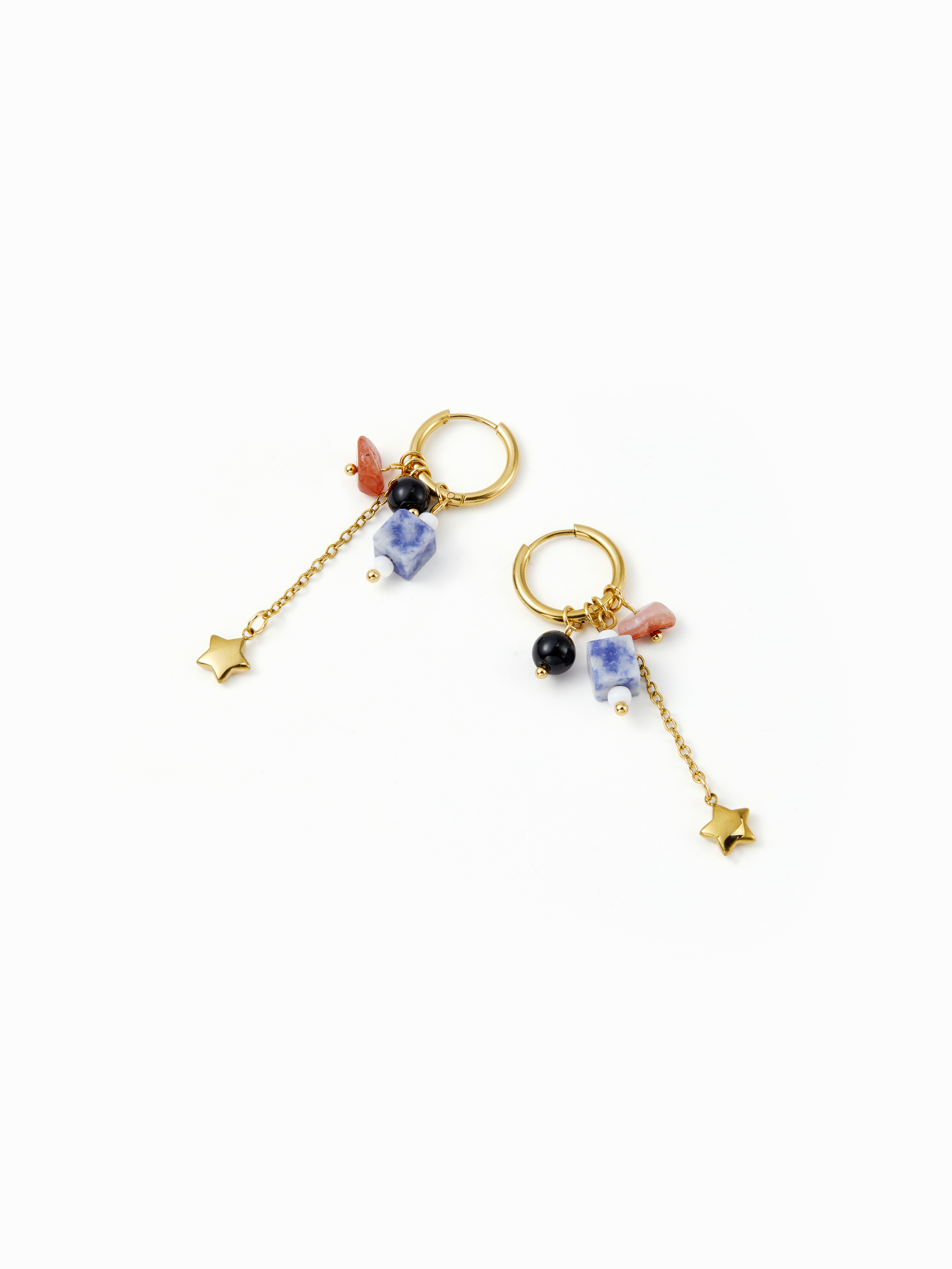 STONE & STAR DROP EARRINGS