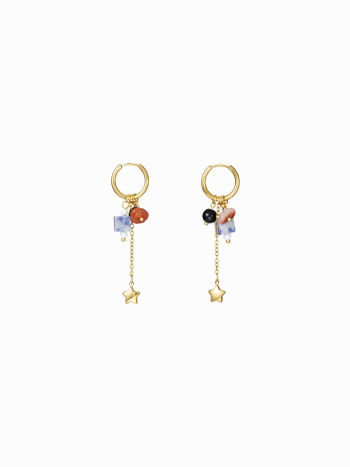 STONE & STAR DROP EARRINGS