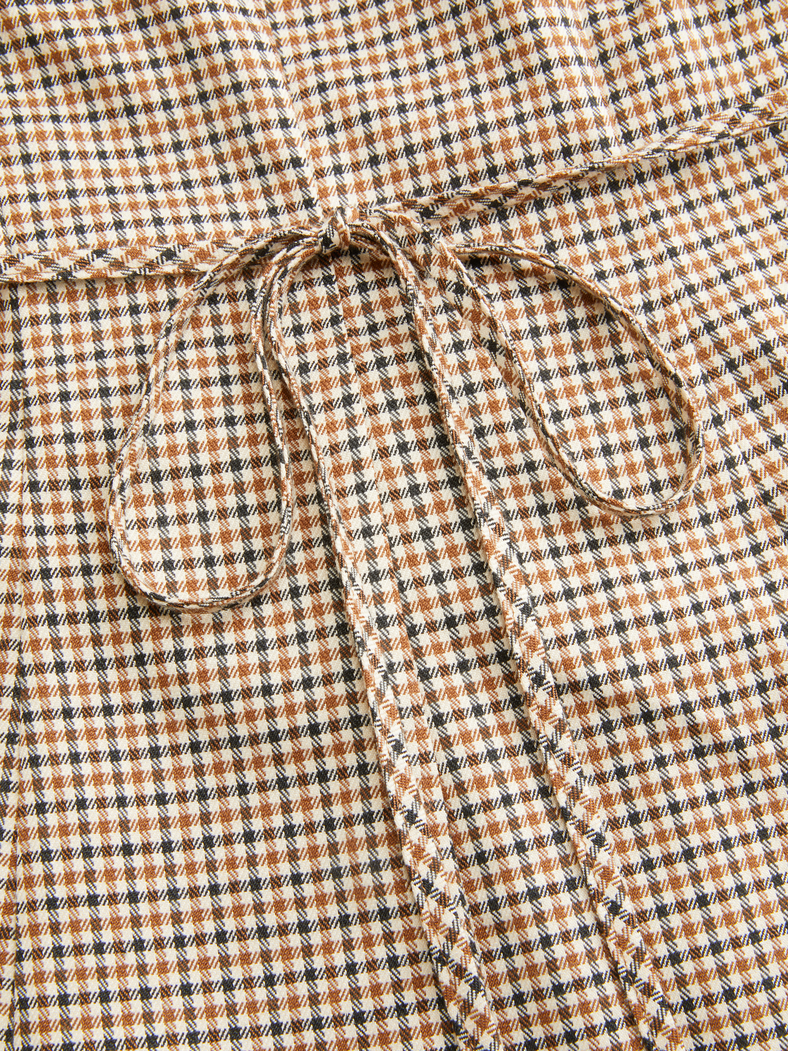 Vestido Mini A-line con Media Cremallera y Nudo en la Espalda en Estampado Lábarago