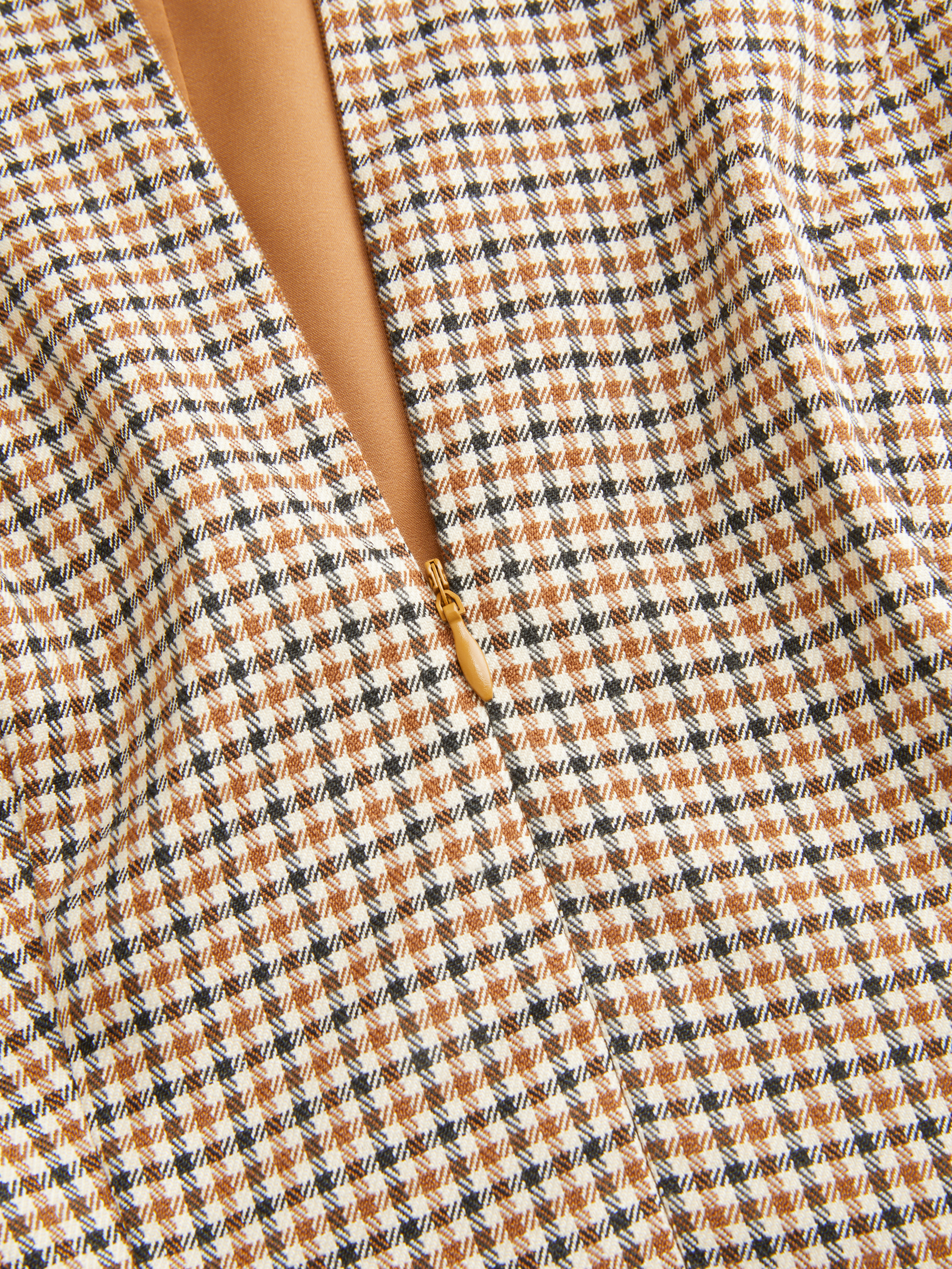 Vestido Mini A-line con Media Cremallera y Nudo en la Espalda en Estampado Lábarago