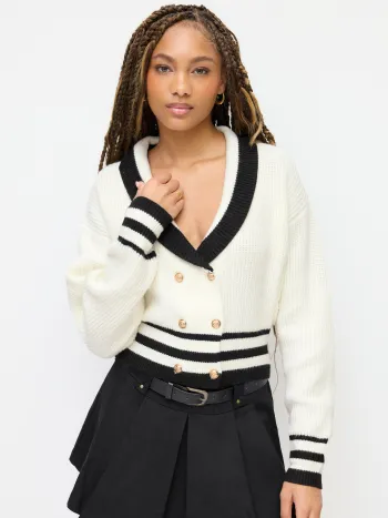 Knit Fabric Collar Contrasting Binding Half Zip Long Sleeve Top For Daily Casual