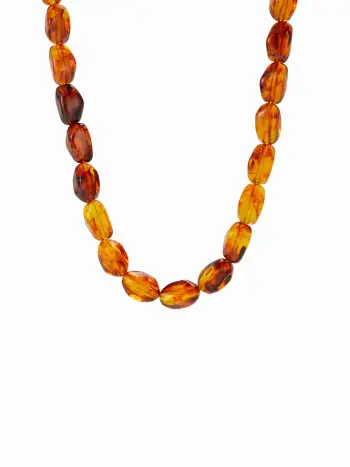 COLLANA CON PERLINE E TRAMA MARMORIZZATA