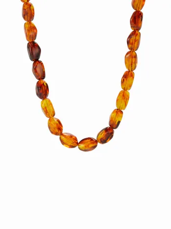 COLLANA CON PERLINE E TRAMA MARMORIZZATA