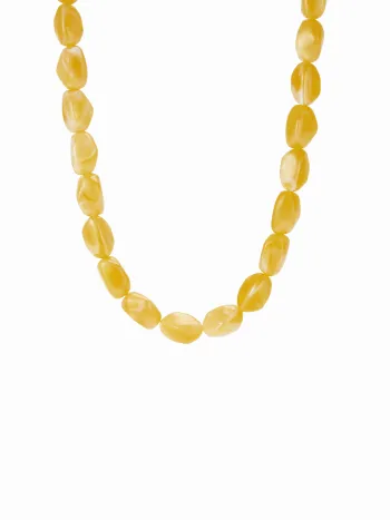 COLLANA CON PERLINE E TRAMA MARMORIZZATA