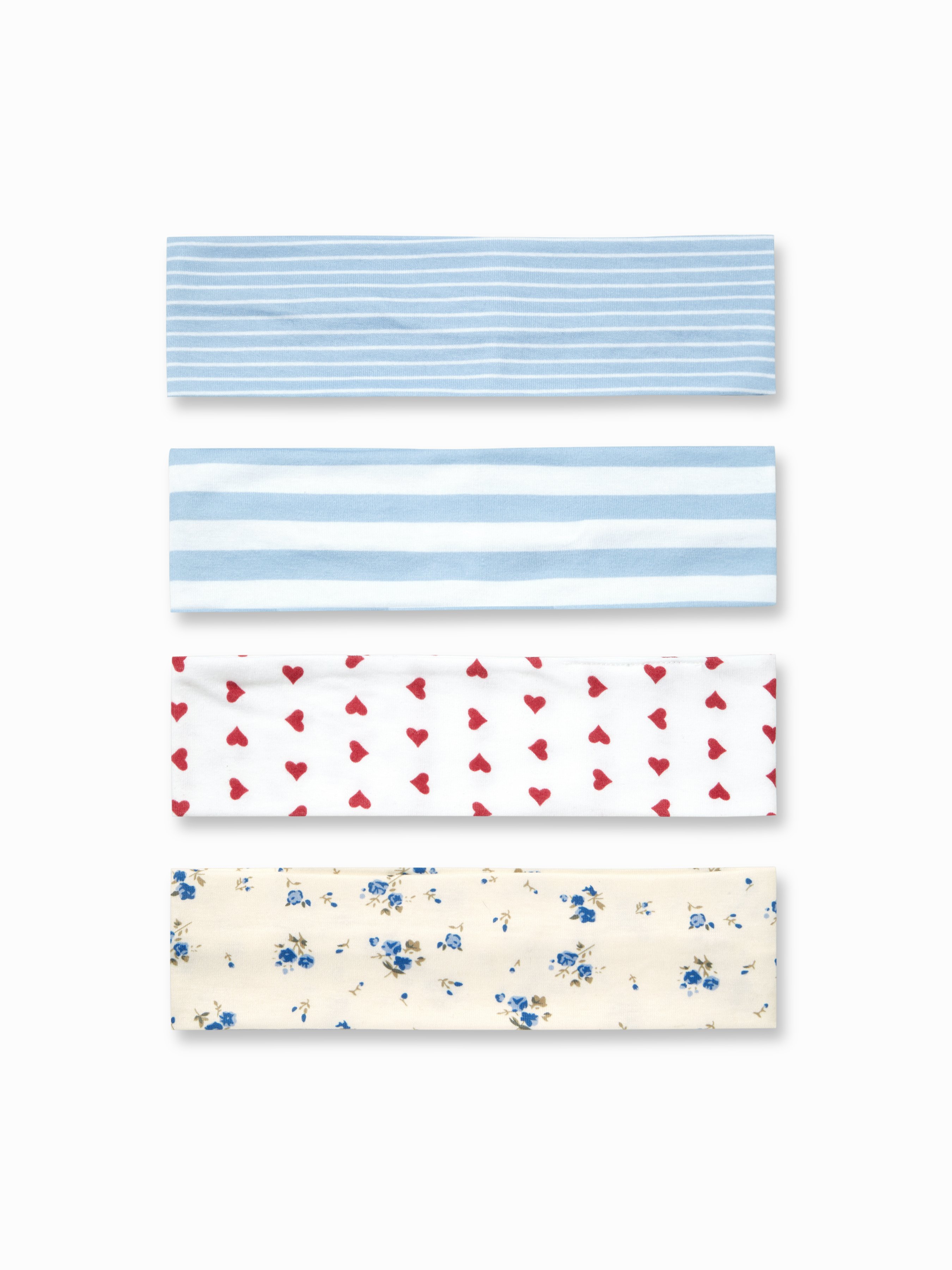 CIDER Valentine 4PCS STRIPED & HEART & FLOWER HEADBAND SET For School Daily Casual Date Gym/Sports Picnic