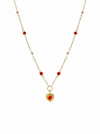COLLANE CON CATENA A CUORE DECORATE CON STRASS