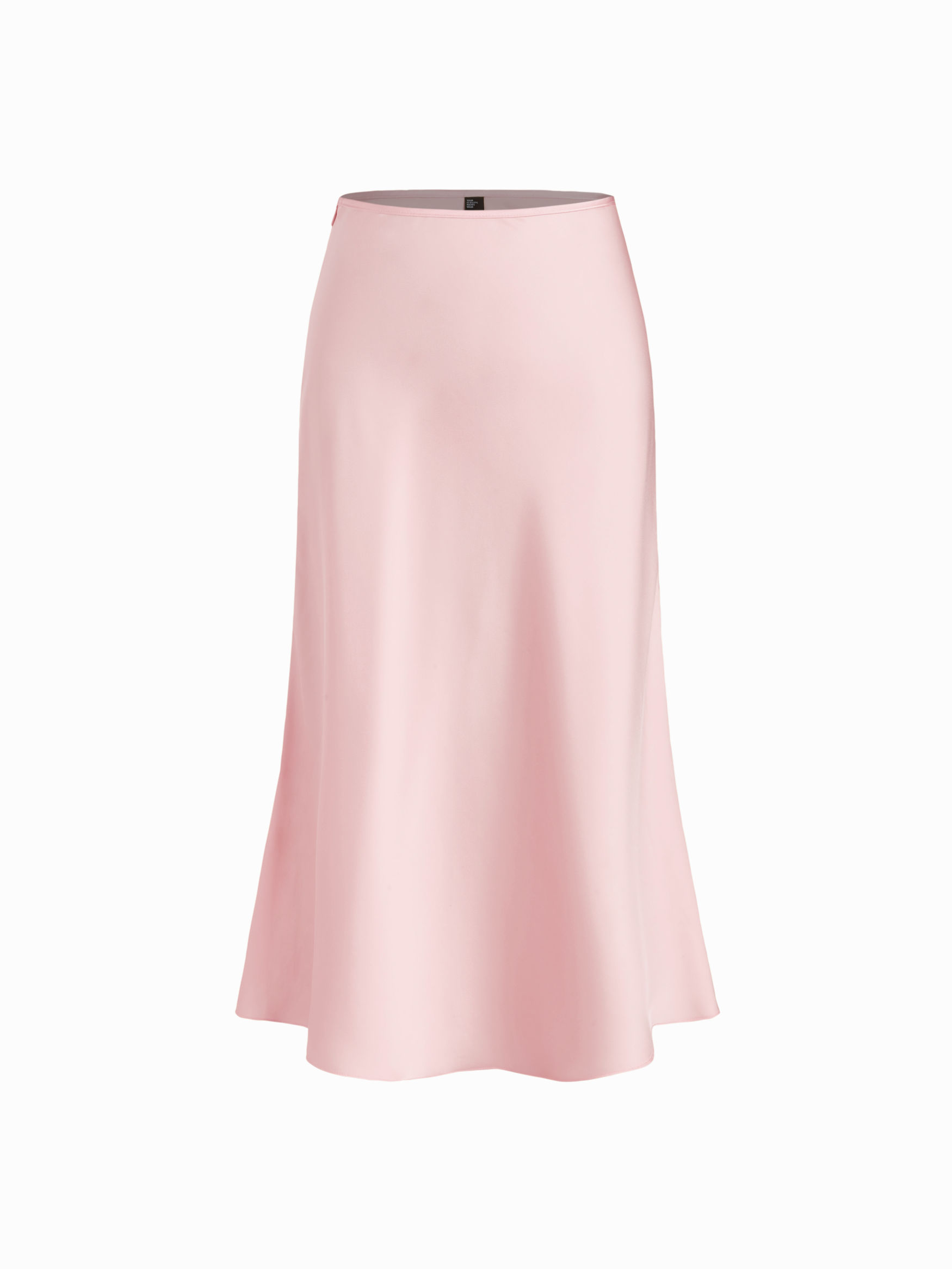 Satin Satin High Rise Ruffle Midi Skirt For Work