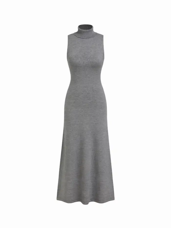 white christmas dresses Grey Off-Shoulder Sweater Dress