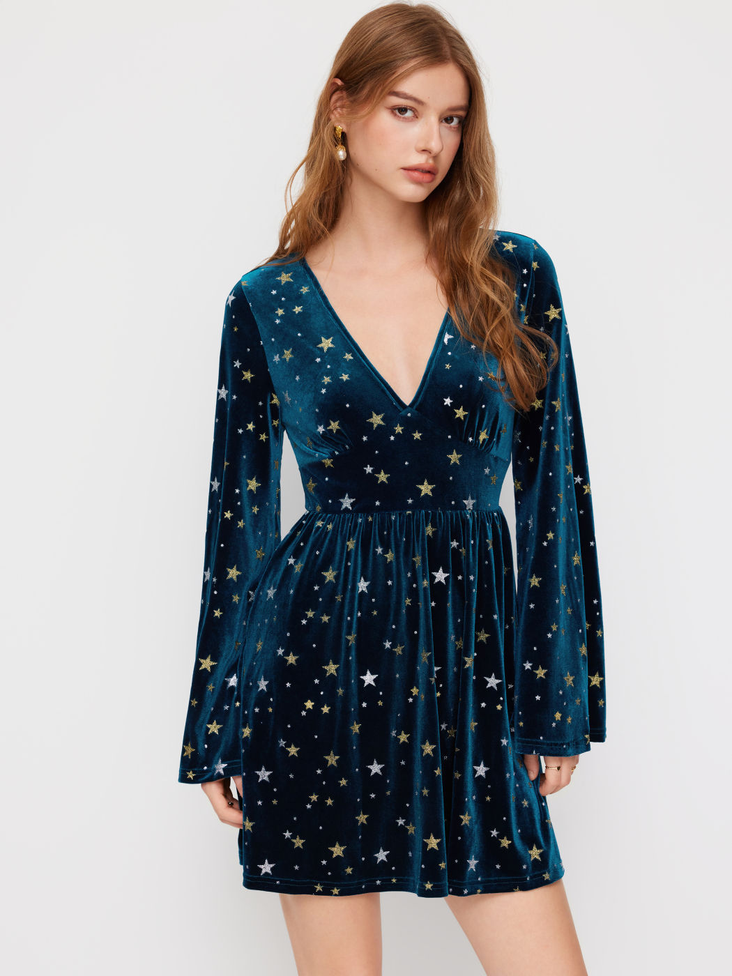 Boat Neck Houndstooth Belted Mini Dress