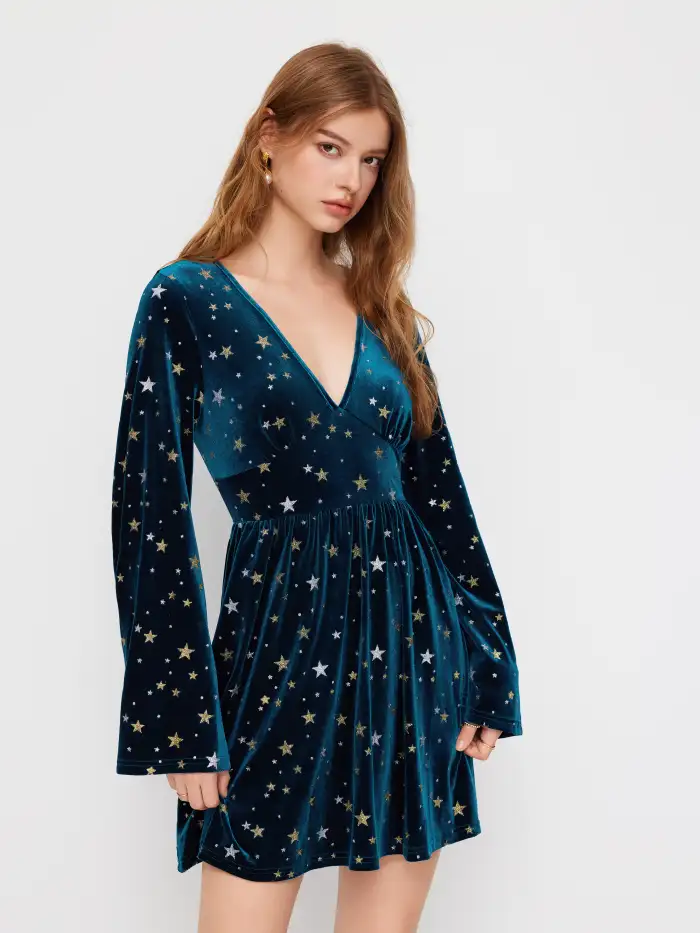 green emerald velvet dress UAURORAO Women Starfish Mini Dress Sleeveless Sequin Star Fish Bodycon Knit  Dress Sexy Glitter Party Beach Sundress Sea Witchery Ocean Aesthetic(Sparkle  Blue,Small) at Amazon Women's Clothing store main image 0