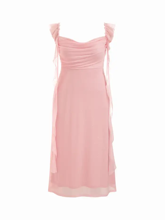 Velvet Velvet Square Neck Solid Bowknot Maxi Dress Curve & Plus For Date