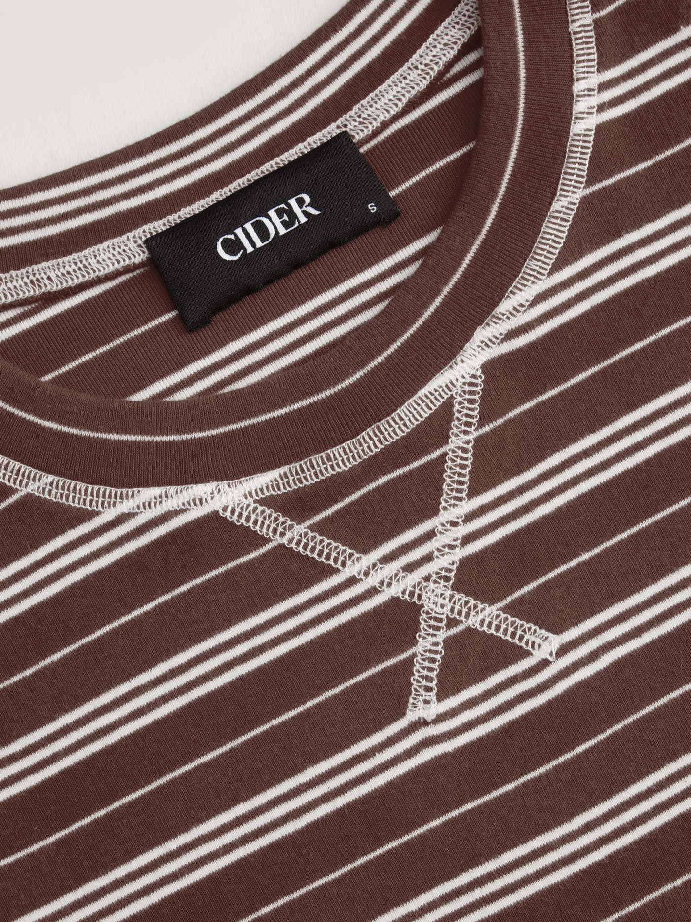 Cotton 100% Cotton Stripe Round Neckline Long Sleeve Tee For Daily Casual