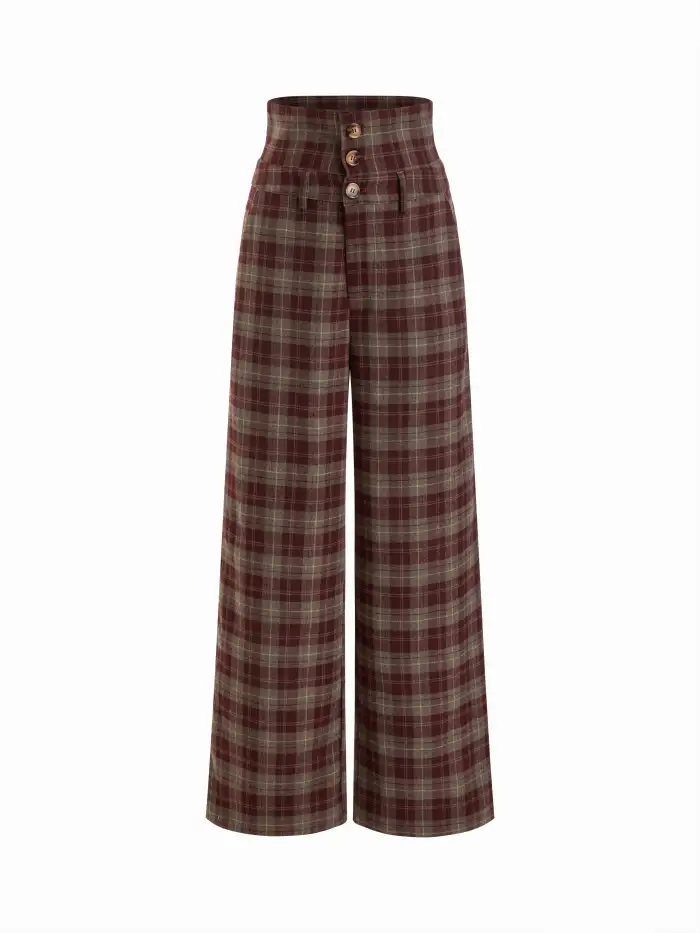 Tweed Floral Applique Check Boat Neck Top Curve & Plus