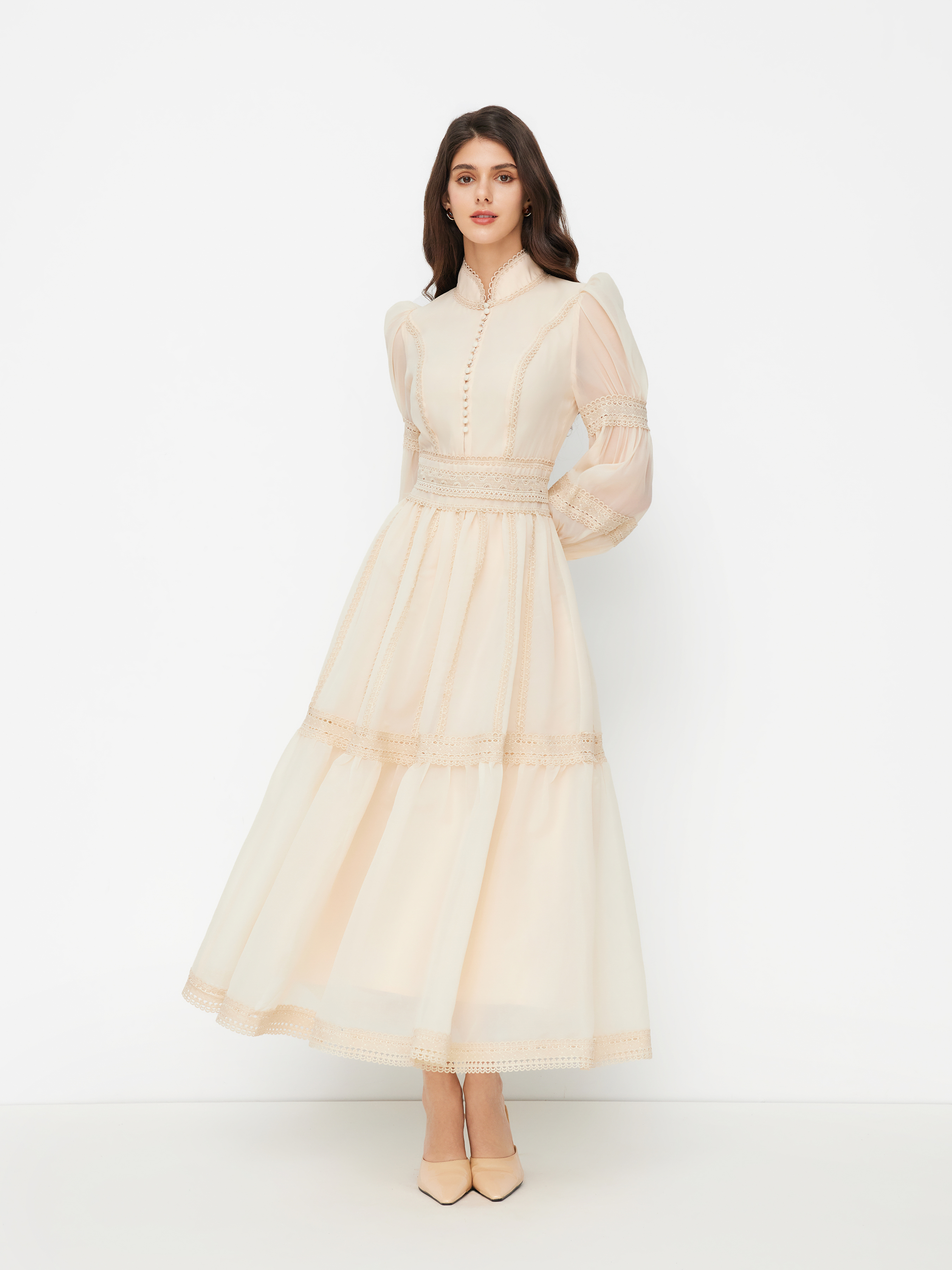 Long Sleeve Dresses - Cider