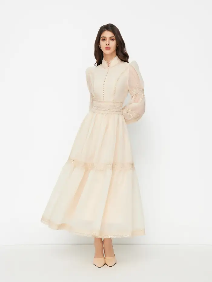 Long Sleeve Dresses - Cider