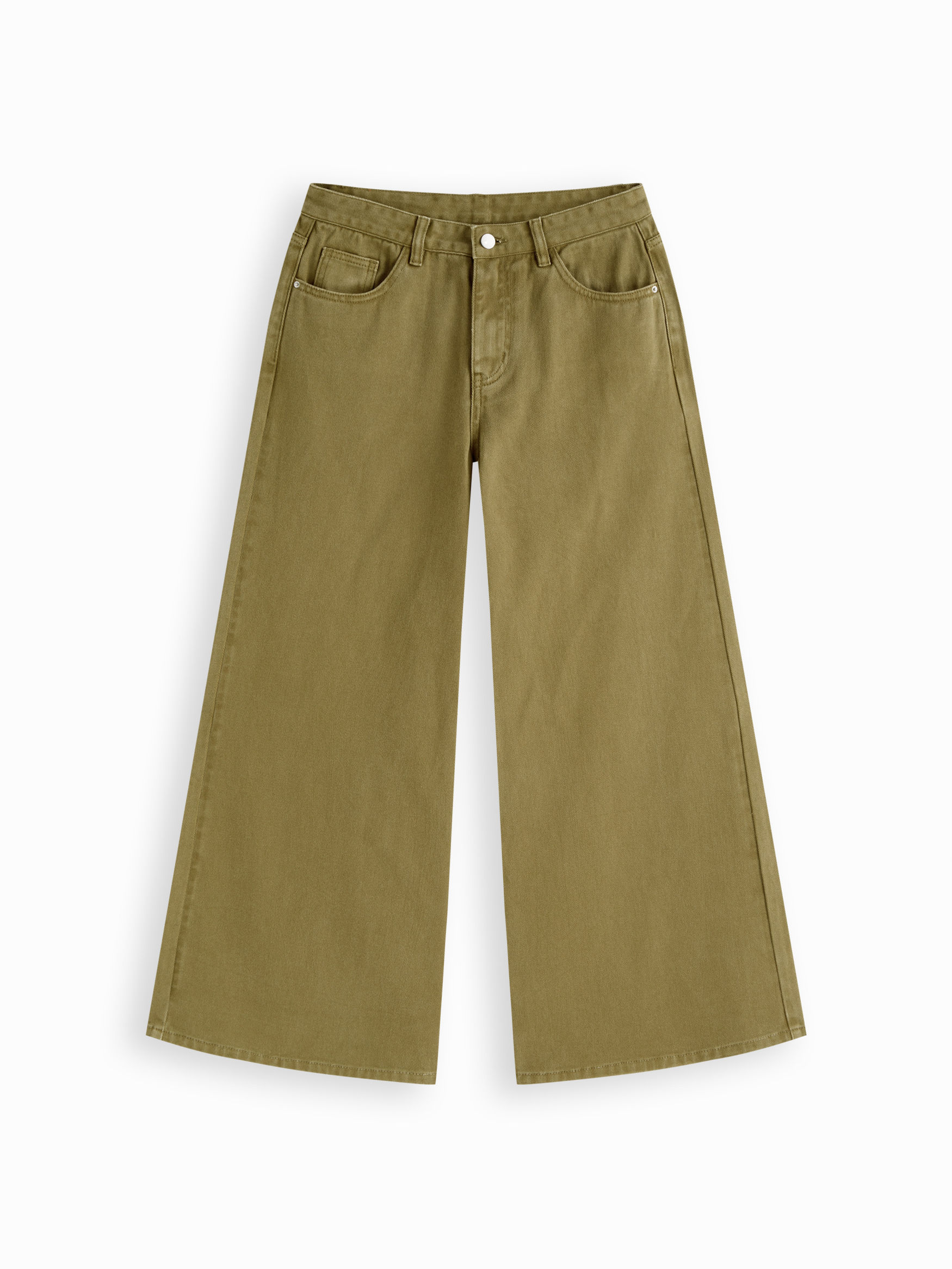 Petite Denim Solid Straight Leg Jeans