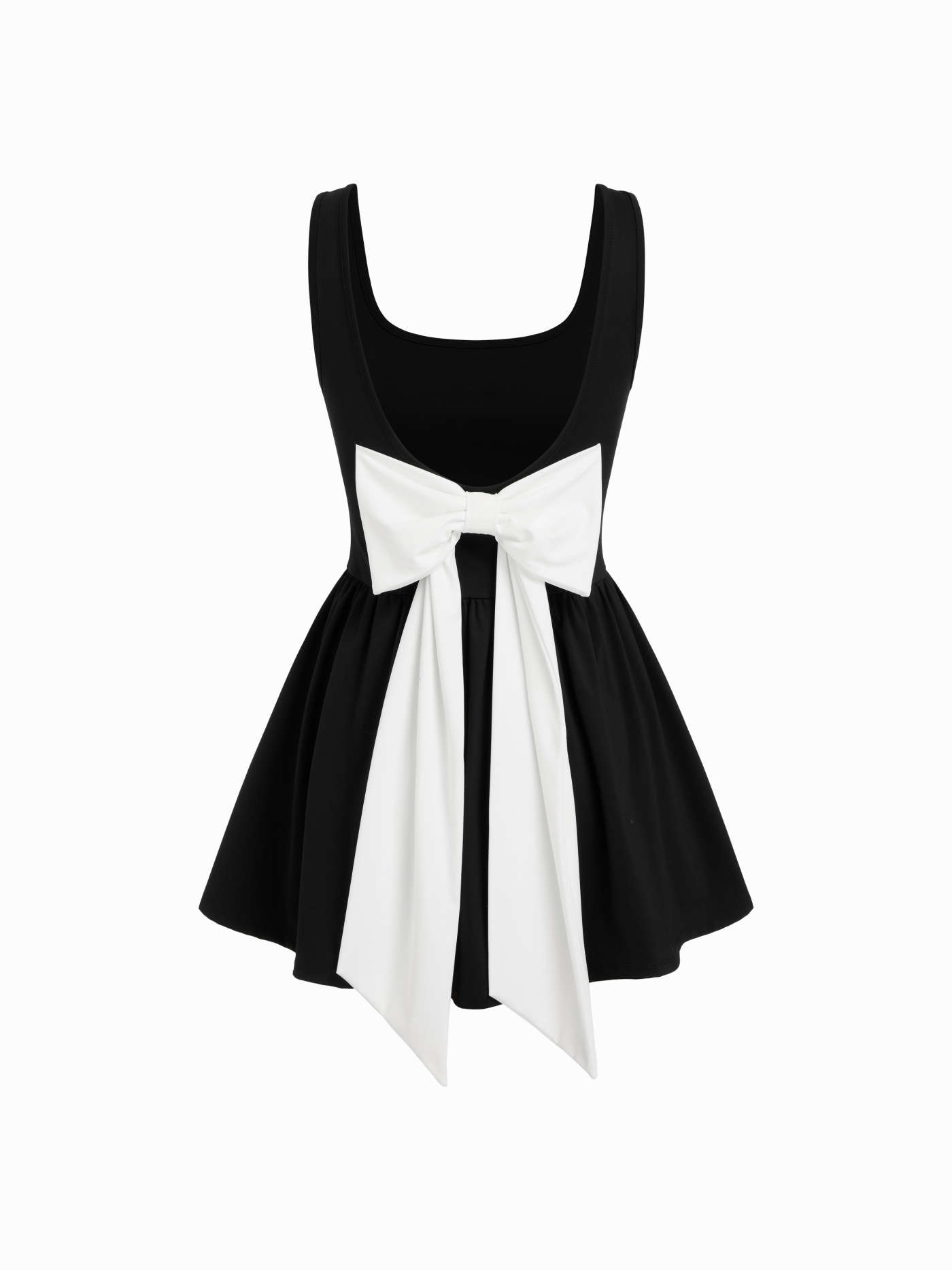 U-neckline Solid Mid Rise Mini Active Dress