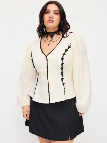 Knitted V-neck Solid Split Lace Midi Dress Curve & Plus