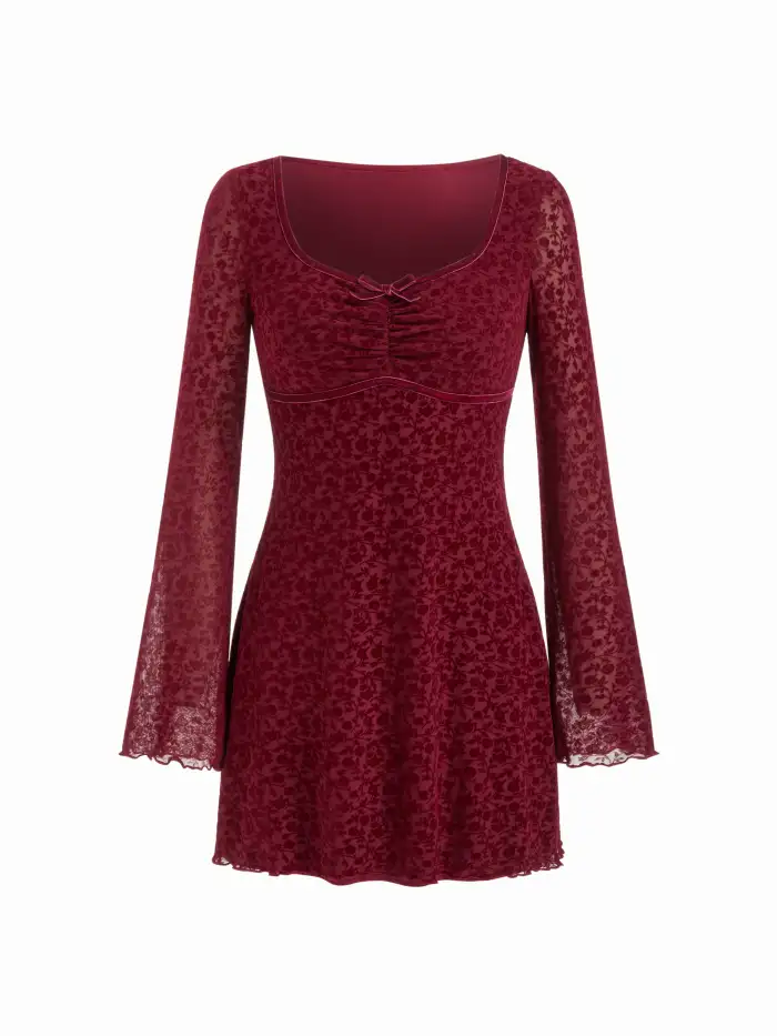 Denim Mid Waist Leopard Wide Leg Pants