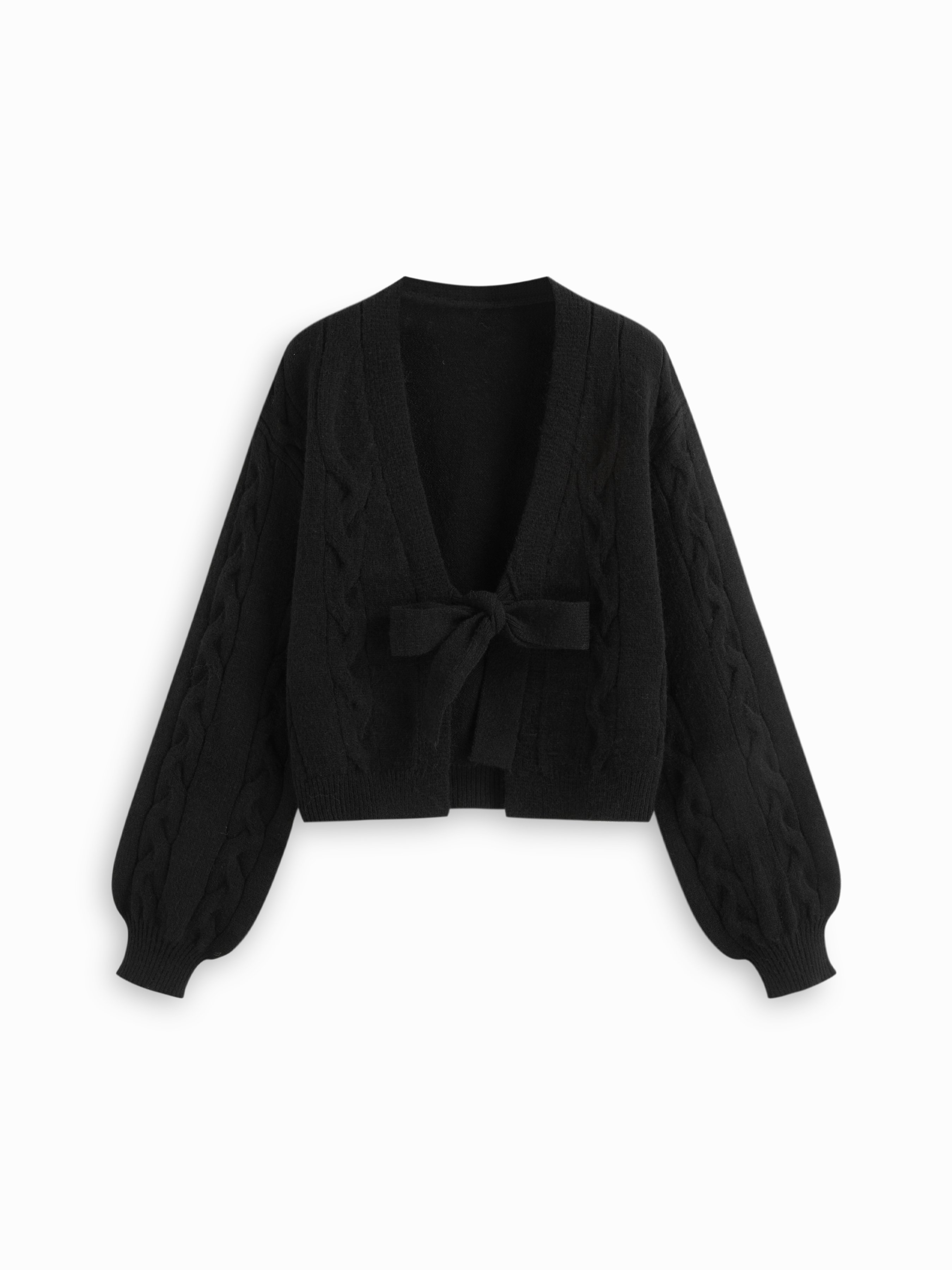 Cardigan Décontracté Femme Taille Unique (8 à 18) - Noir, Manches Longues Coton - Neuf Avec étiquettes