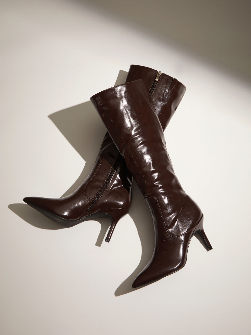 Spitztoe Stiletto Kniehohe Stiefel