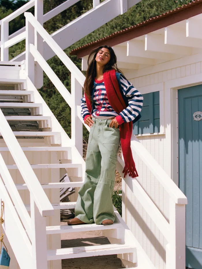 Cotton Collar Buckle Oversized Barn Jacket