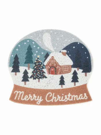  CRYSTAL BALL SHAPED HOLIDAY DOOR MAT