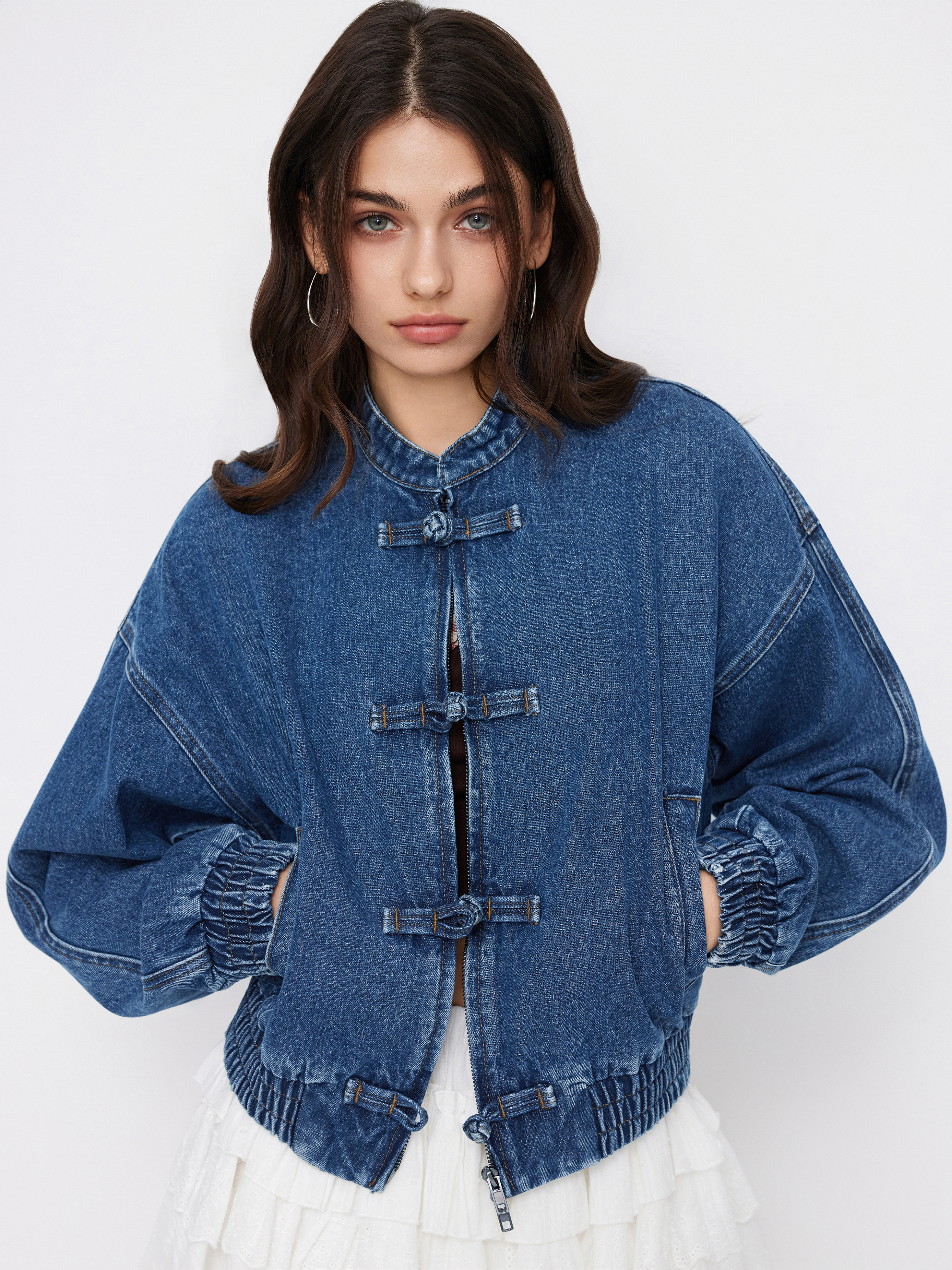 ジャケット・アウター BELPER / puffleed collar denim jacket PAIGE Kendra Puff Sleeve Denim Jacket | Bloomingdale's