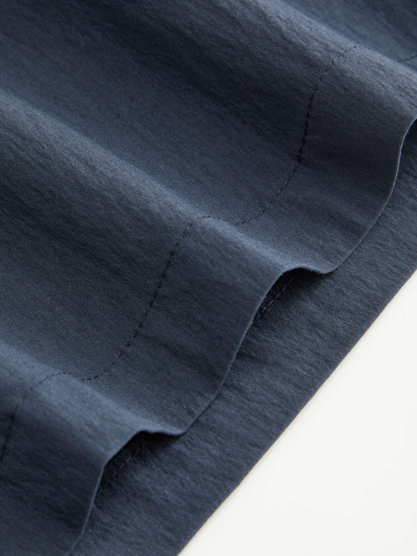 Cotton-blend Low Rise Tie Side Barrel-leg Trousers
