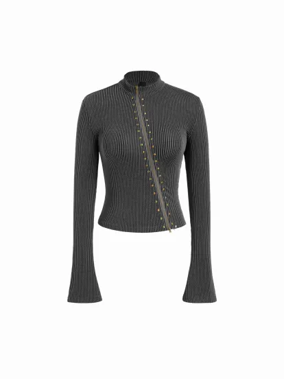 Jacquard Mid Rise Gingham Bowknot Pleated Mini Skirt