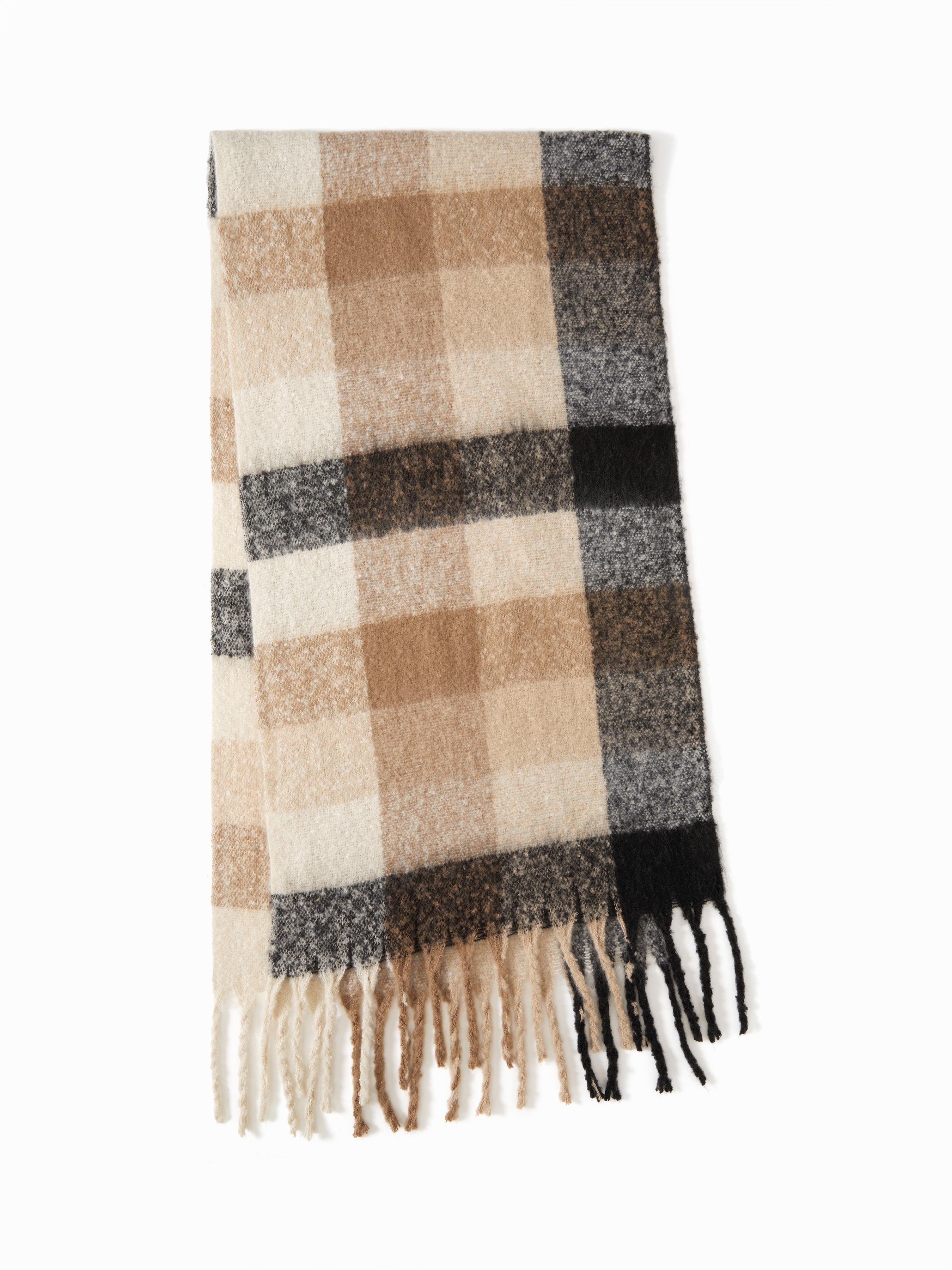 PLAID FRINGED SCARF For Daily Casual
