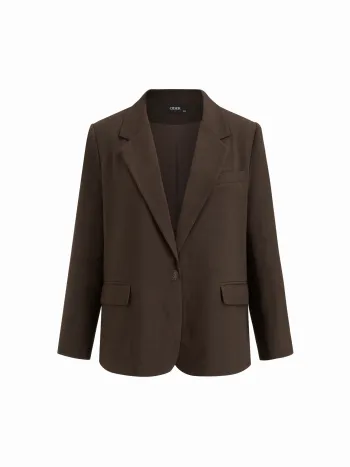 Übergroßer Blazer mit gekerbten Kragen Kurve & Plus