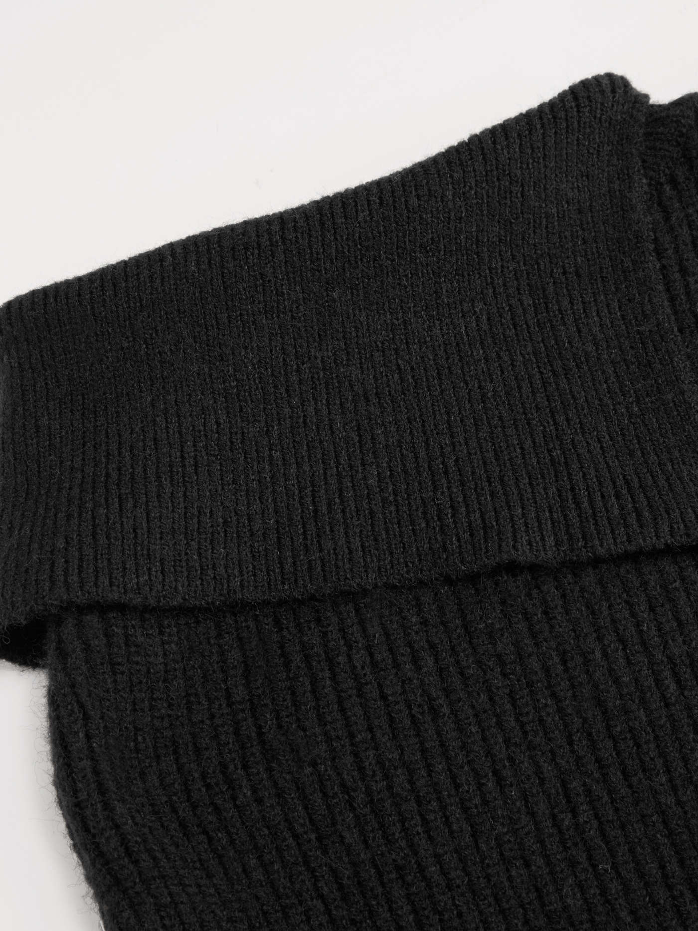 Knit Asymmetrical Neck Oversized Two Tone Batwing Sleeve Top