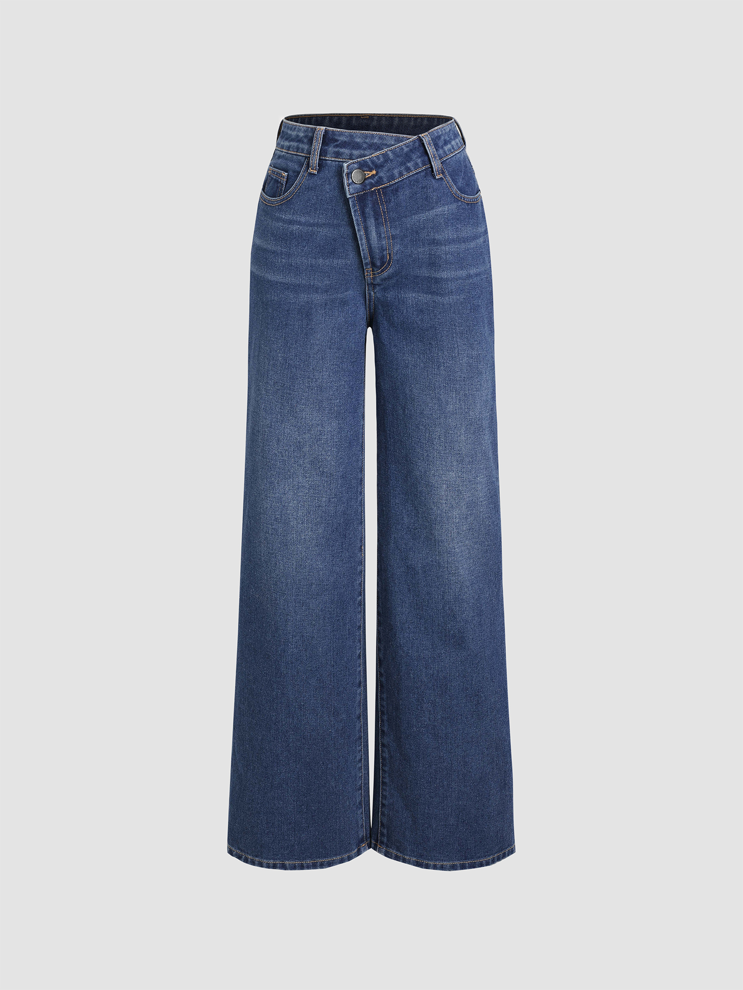 Jeans baggy haute taille avec poches en denim