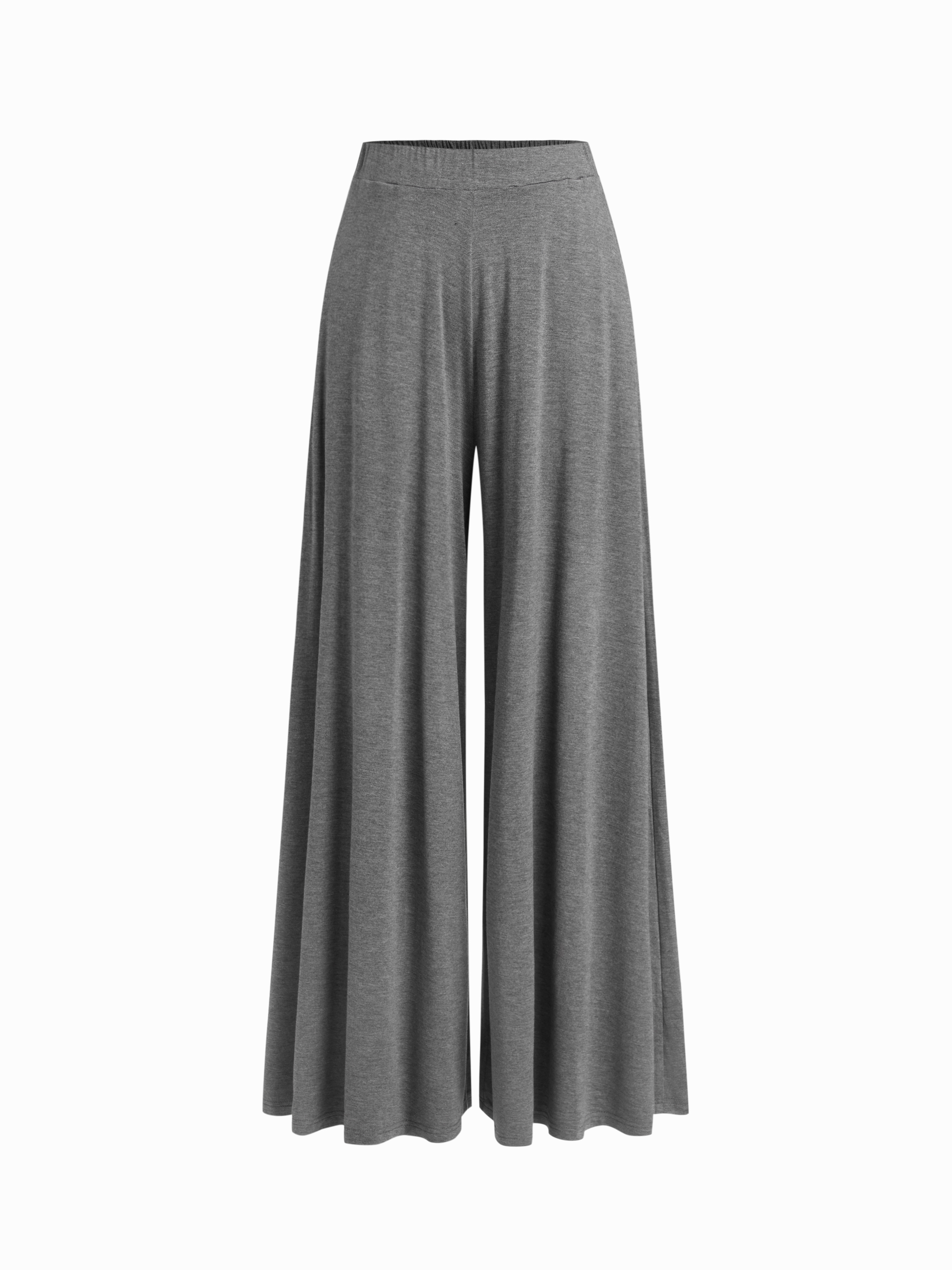 Mid Rise Ruched Straight Leg Draped Trousers