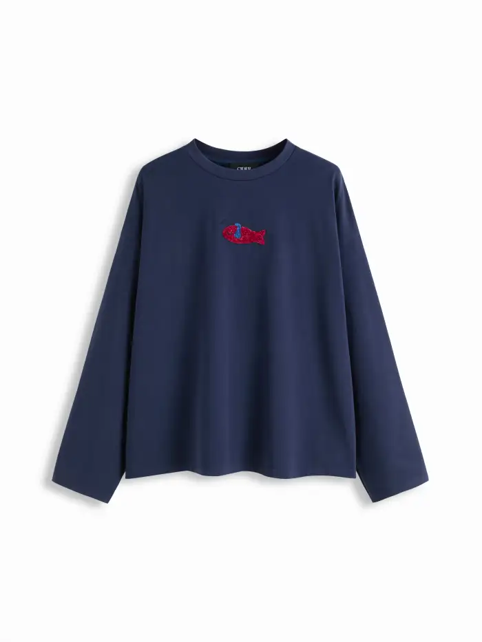 Fleece Collar Drawstring Button Long Sleeve Sweatshirt