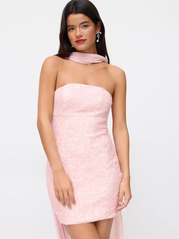 sachin and babi light blue dress Sequin Midi Dress main image 1