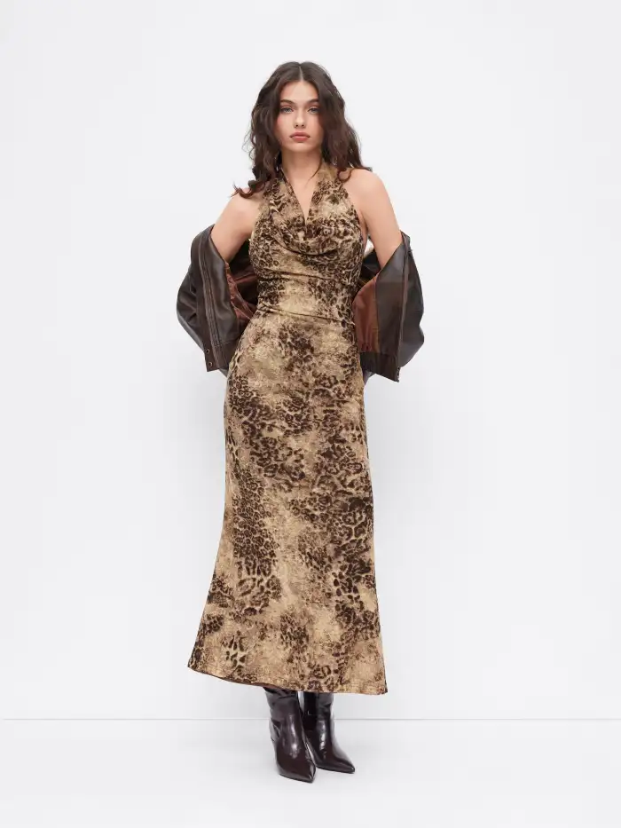 sachin and babi light blue dress Wild Style Sequin Leopard Print Bodycon Mini Dress