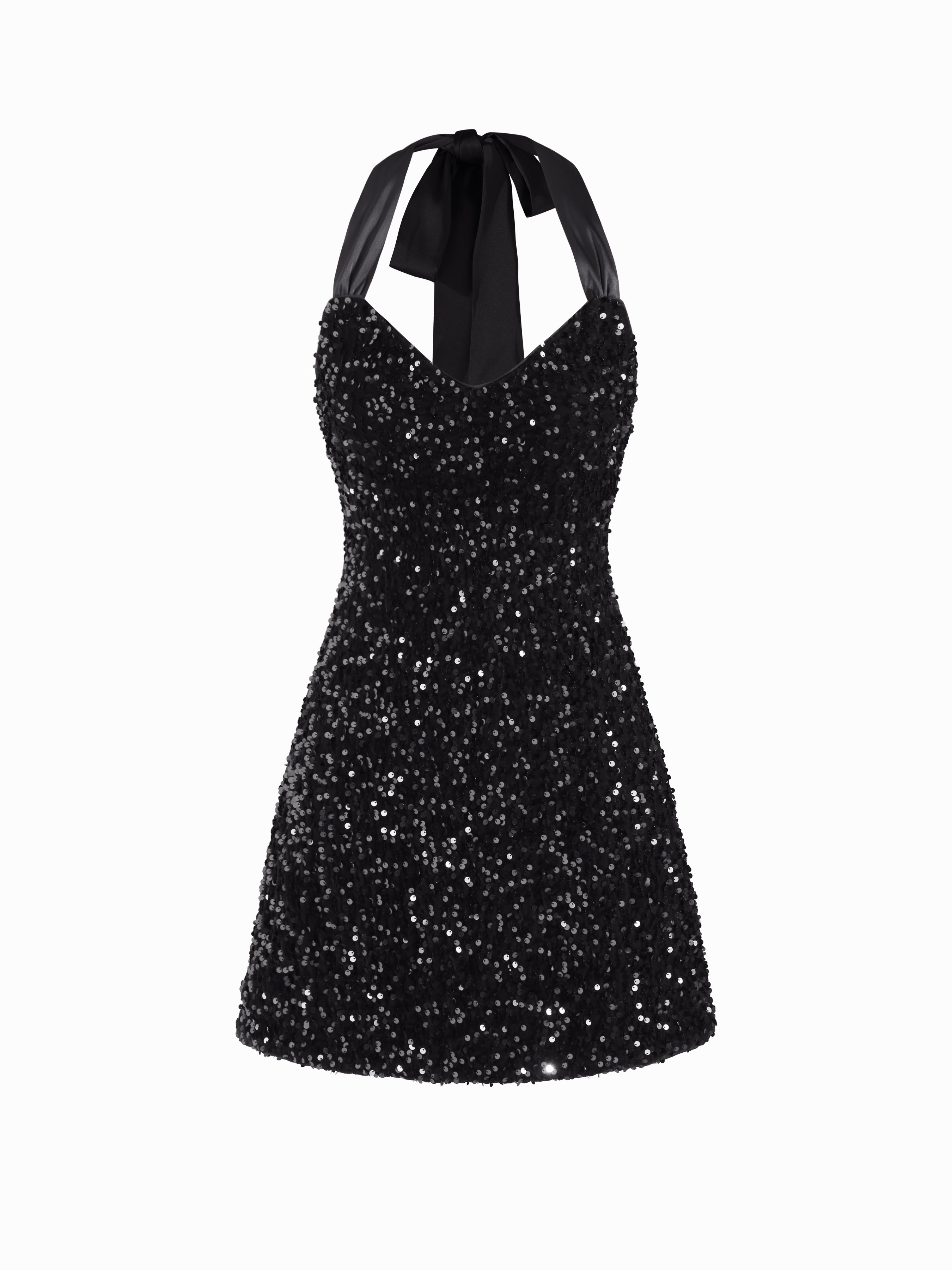 knee length dresses for ladies ITS A PARTY SEQUIN CHAIN MINI DRESS – AKIRA main image 0