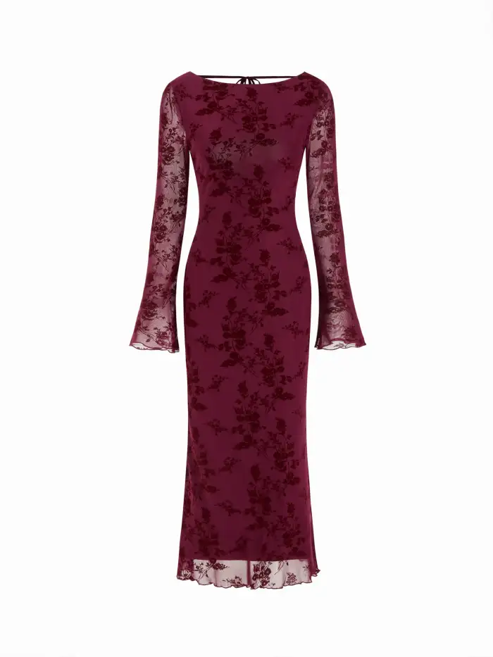 boat neck holiday dress Boat Neck Mix Dress-Promenade Green