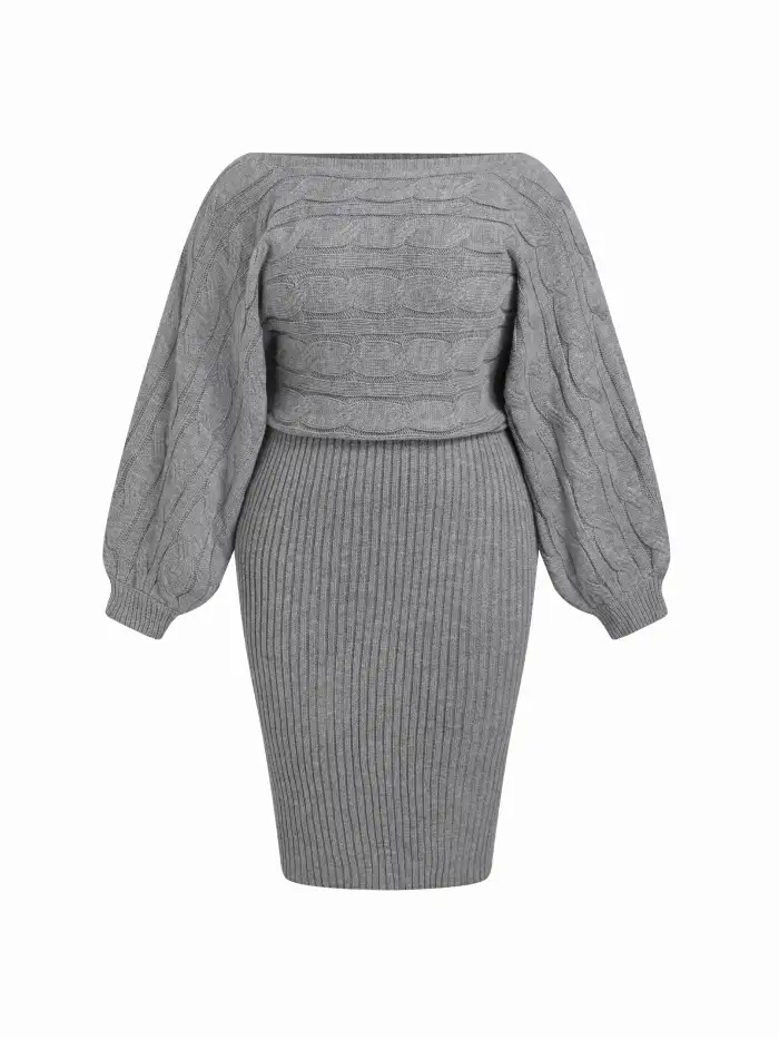 cider solid knitted cami split midi dress & crop top Buy Cider Knit Solid Cami Split Midi Dress & Crop Top (XXS) Online