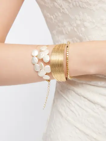 Set aus Barock-Imitat-Perlen-Armbändern