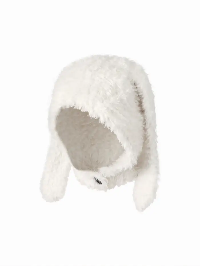 BUNNY EARS FUZZY BLANKET WITH HAT & GLOVES