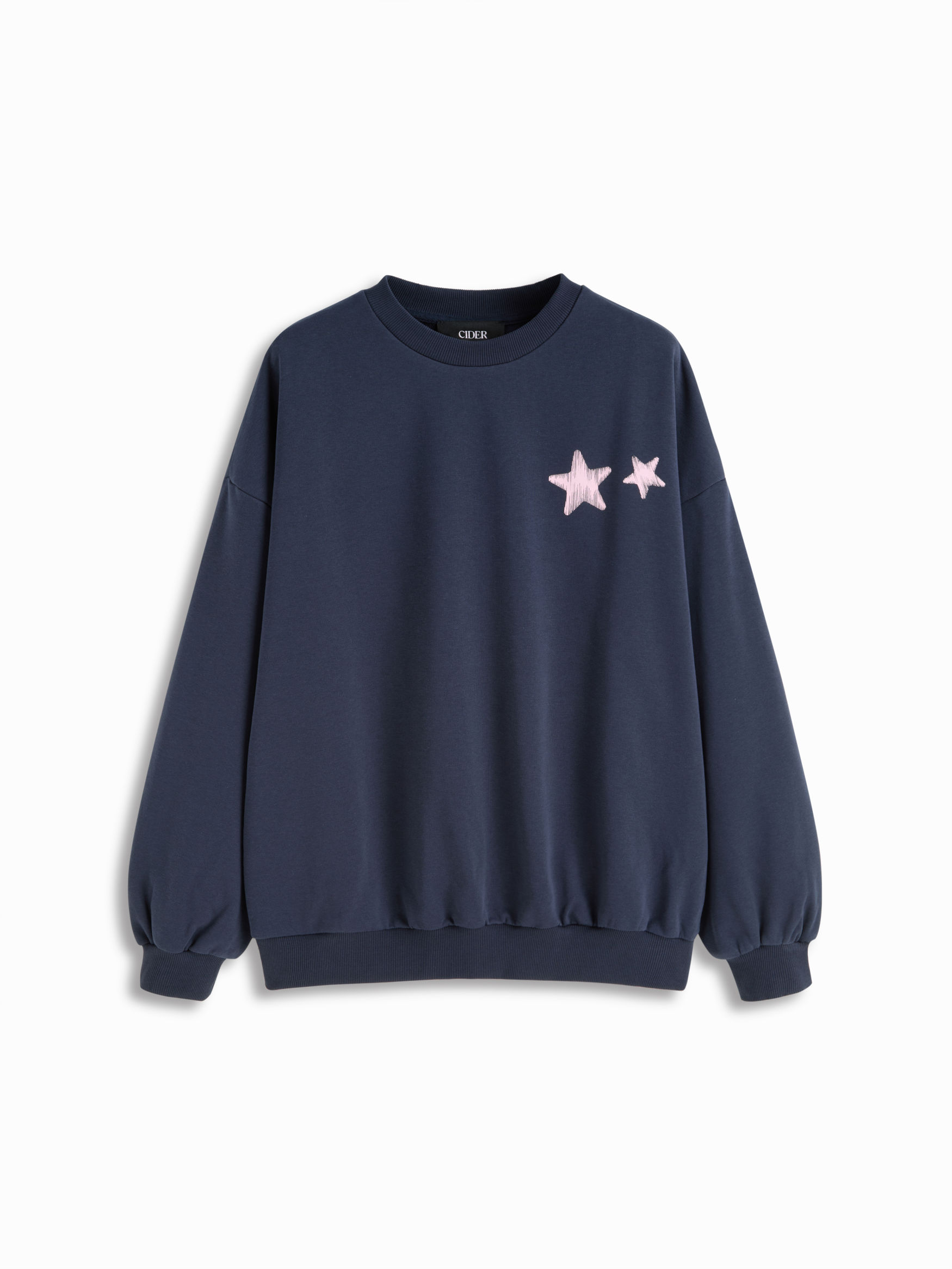 Lucky Girl Cotton-blend Lace Panel Oversized Sweatshirt