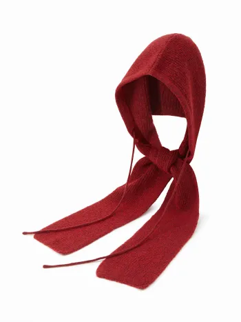 Cardigan en maille côtelée à capuche et manches longues