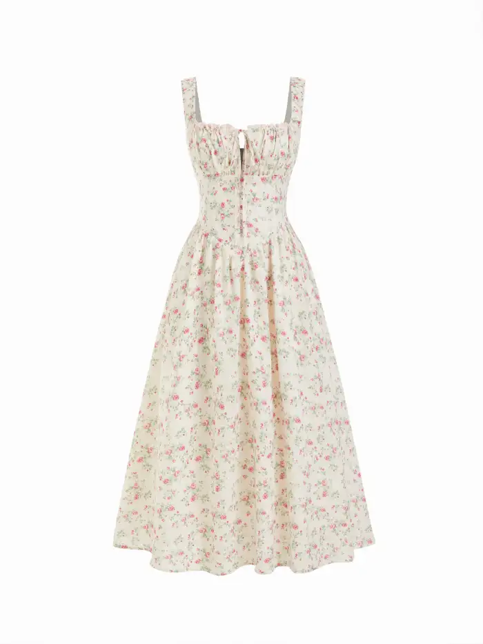 knee length dresses for ladies Dress Casual Midi by Cider in Floral Print, Size: L main image 1